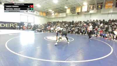 190 lbs Quarterfinal - Thiago Pereira, San Clemente vs Mitchell Semaan, Servite