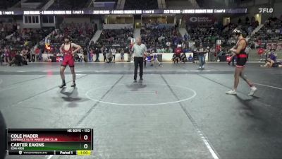132 lbs Cons. Round 2 - Cole Mader, Lawrence Elite Wrestling Club vs Carter Eakins, Con-Kids