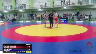 57kg Round 1 - Payton Shields, Lethbridge Amateur WA vs Ava Stajic, Windsor WC