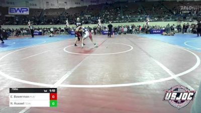 75 lbs Semifinal - Emmeline Bowerman, Plainview Youth Wrestling Club vs Rylee Russell, Texas Select Wrestling