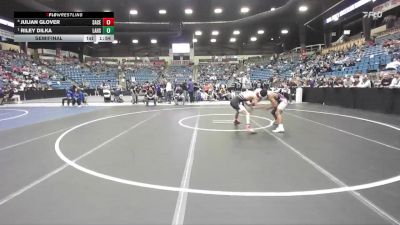 138 lbs Semifinal - Riley Dilka, Lansing HS vs Julian Glover, Salina-Central