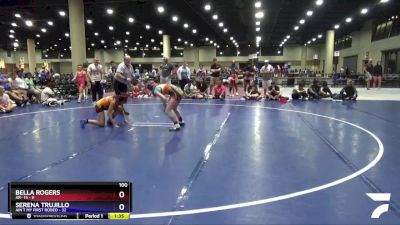 100 lbs Semis (4 Team) - Bella Rogers, AR- 15 vs Serena Trujillo, Ain`t My First Rodeo