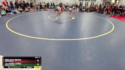 130 lbs Cons. Round 1 - Areliana Bravo, Fort Lupton vs Lillianna Lopez, Pueblo Central