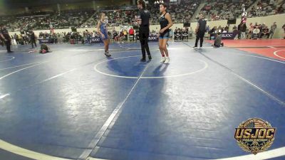 100 lbs Consi Of 8 #2 - Justice Davis, Lady Outlaw Wrestling Academy vs Adyson Wagner, Choctaw Ironman Youth Wrestling
