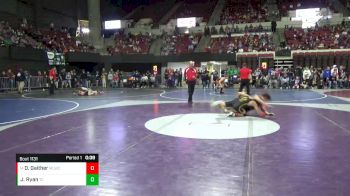 130 lbs Cons. Round 5 - Drayden Gaither, Moses Lake Wrestling Club vs Jack Ryan, Team Champs