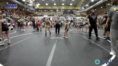 62 lbs Rr Rnd 2 - Emerly Pretty Bear, Harrah Little League Wrestling vs Laneigh Jo Cartwright, Midwest City Bombers Youth Wrestling Club