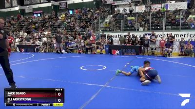 71 lbs Quarterfinal - Jack Seago, MO vs Eli Armstrong, ID