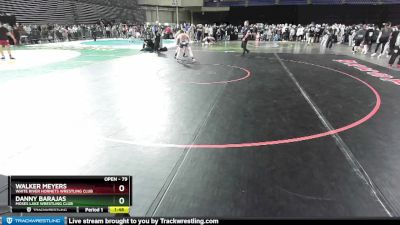 79 lbs Quarterfinal - Danny Barajas, Moses Lake Wrestling Club vs Walker Meyers, White River Hornets Wrestling Club