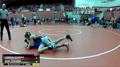 90 lbs Cons. Round 4 - Eddie Tomlinson, Central Indiana Academy Of Wrestling vs Cameron Schofield, Franklin Wrestling Club