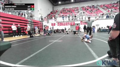 49 lbs Semifinal - Janson Jones, Standfast vs Silas Boyd, Harrah Little League Wrestling