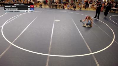 88 lbs Cons. Round 2 - Maddex Mills, MN vs Zeke Mikolyzk, MN