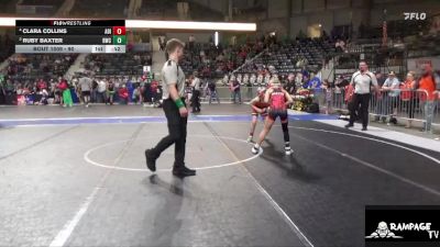 90 lbs 1st Place Match - Clara Collins, Abilene vs Ruby Baxter, Russell Wrestling Club