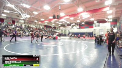 132 lbs Champ. Round 2 - Alex Garcia, Calexico vs Connor O`Balle, Carlsbad