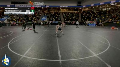 132 lbs Cons. Round 2 - Malakai Olson, Albert Lea Area vs Camden Spiniolas, Woodstock (Marian)