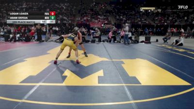 6A 120 lbs 3rd Place Match - Adam Ostoja, Meridian vs Logan Loaiza, Post Falls