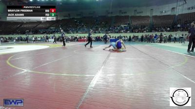 128 lbs 3rd Place - Braylon Freeman, Bristow vs Jack Adams, Piedmont