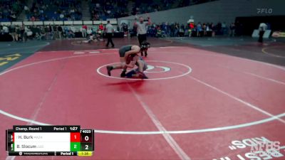 4A-120 lbs Champ. Round 1 - Hadyn Burk, Mazama vs Braden Slocum, Junction City