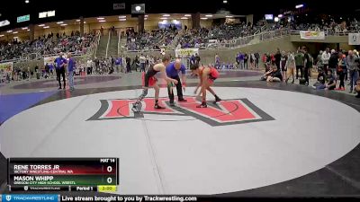 106 lbs Champ. Round 1 - Rene Torres Jr, Victory Wrestling-Central WA vs Mason Whipp, Oregon City High School Wrestl