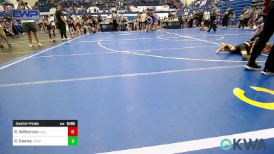 52 lbs Quarterfinal - Broox Wilkerson, Carl Albert vs Bronc Seeley, Cushing Tigers