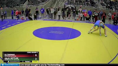 110 lbs Cons. Round 2 - Aj Thomas, Newberg Mat Club vs Miles Mettler, Hidden Valley Mat Club