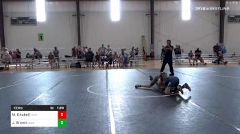100 lbs Semifinal - Maximus Dhabolt, Hammer Time vs Jet Brown, Odessa Optimist WC