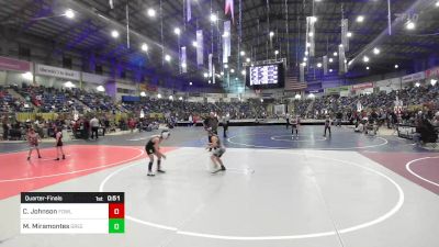 78 lbs Quarterfinal - Carson Johnson, Fowler WC vs Miles Miramontes, Greeley Metro