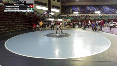 138 lbs Consi Of 8 #1 - Jonah Coleman, Stratford vs Zaben Dejacimo, Clover