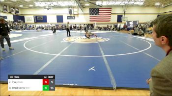 157 lbs 3rd Place - Zach Rioux, Worcester Polytechnic vs Boburjon Berdiyorov, New England College