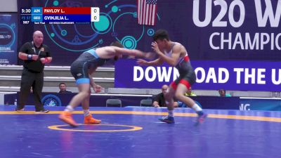 57 kg 1/2 Final - Lev Pavlov, Individual Neutral Athletes vs Luka Gvinjilia, Georgia