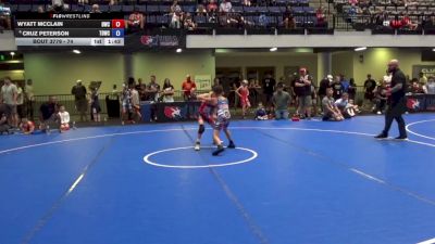 74 lbs Cons. Sub-quarters - Wyatt McClain, Demolition Wrestling Club vs Cruz Peterson, Team Donahoe Wrestling Club