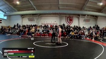 132 lbs Champ. Round 2 - Koy Weber, Meeker vs Jonathon Potts, Brush