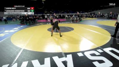 3A Boys 150 lbs 3rd Place Match - Justin Hoyt, Harrisburg Boys vs Leonardo Robertson, Siuslaw / Mapleton Boys