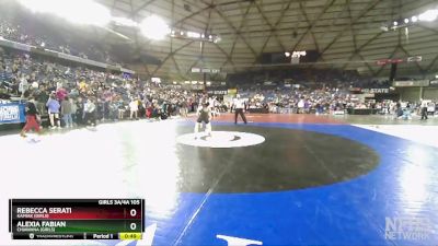 Girls 3A/4A 105 Cons. Round 4 - Alexia Fabian, Chiawana (Girls) vs Rebecca Serati, Kamiak (Girls)