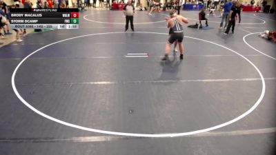 14U - 225 lbs Cons. Semis - Storm DCamp, Frontier Wrestling Club vs Brody Macalus, White Bear Lake Wrestling