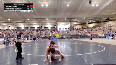 A 150 lbs 5th Place Match - Nathaniel Calvillo, Fairview High School vs Thomas York, Station Camp High School