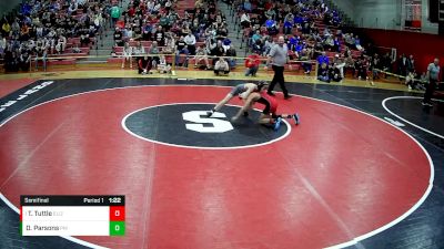 80 lbs Semifinal - Travis Tuttle, Elizabeth Forward vs Daniel Parsons, Plum Middle School