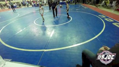 46 lbs Semifinal - Kamden Peters, Harrah Little League Wrestling vs Jagger Simpson, Cushing Tigers