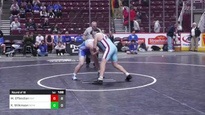 215 lbs Round Of 16 - Mark Effendian, Faith Christian Acad vs Kolton Wilkinson, Reynolds