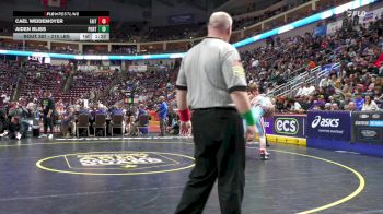 215 lbs Semifinal - Cael Weidemoyer, Faith Christian vs Aiden Bliss, Port Allegany