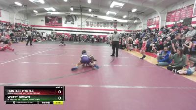 60-65 lbs Round 3 - Huntlee Myrtle, Harrisonville Youth Wrestling vs Wyatt Brown, Pleasant Hill Youth Wrestling