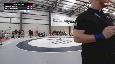 74 kg Champ. Round 2 - Antonio Shelley, Yellowjacket Wrestling Club vs Lucas Zombotti, Hilltopper Wrestling Club