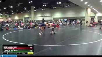 145 lbs Placement (16 Team) - Zoe Williamson, Suncoast Gems vs Crystal Alonzo, MXW Purple