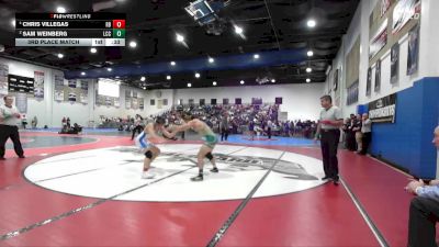 150 Boys 3rd Place Match - Sam Weinberg, La Costa Canyon vs Chris Villegas, Rancho Bernardo