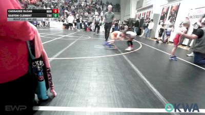 49 lbs Quarterfinal - Cassadee Sloan, Morrison Takedown Club vs Easton Clement, Team Tulsa Wrestling Club