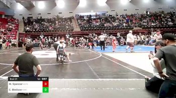 56 lbs Quarterfinal - Maverick Spencer, Keystone Kids Sand Springs vs Cutter Bledsoe, Woodland Wrestling Club