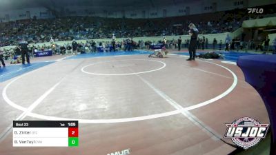 64 lbs Round Of 16 - Grady Zinter, Owasso Takedown Club vs Bear VanTuyl, Coweta Tiger Wrestling