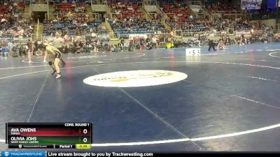 115 lbs Cons. Round 1 - Ava Owens, Fargo vs Olivia Johs, West Fargo United