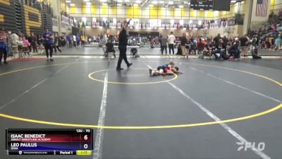70 lbs Round 2 - Isaac Benedict, Sebolt Wrestling Academy vs Leo Paulus, Iowa