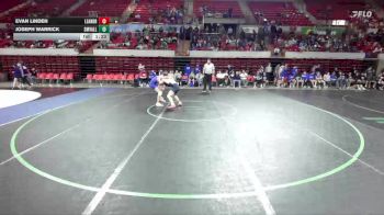 138 lbs Round 4 - Placement (4 Team) - Evan Linden, Leander vs Joseph Warrick, Comal Smithson Valley