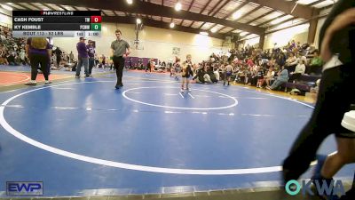 52 lbs Round Of 16 - Cash Foust, Tuttle Wrestling vs Ky Kemble, Ponca City Wildcat Wrestling